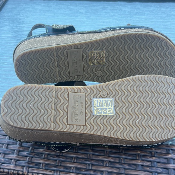 L'Artiste by Spring Step Leather Wedge Sandals Cuteness size 39 - Picture 5 of 10